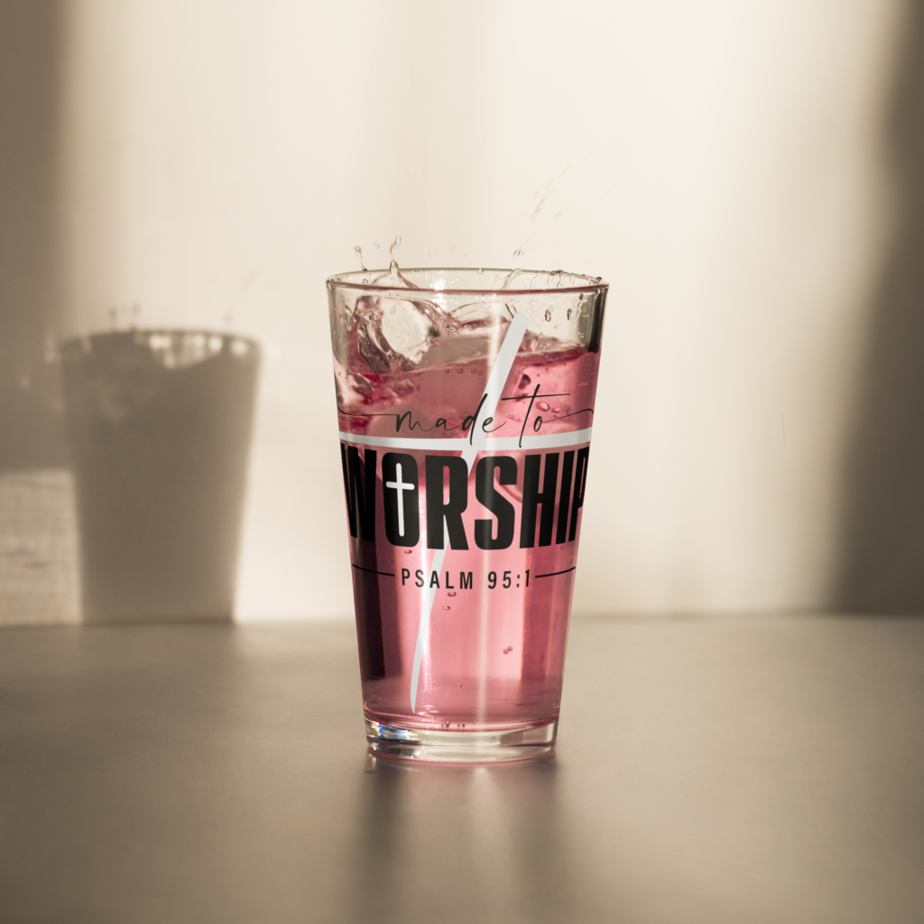 Made to Worship Psalm 95:1 - Drinkware. Glassware.